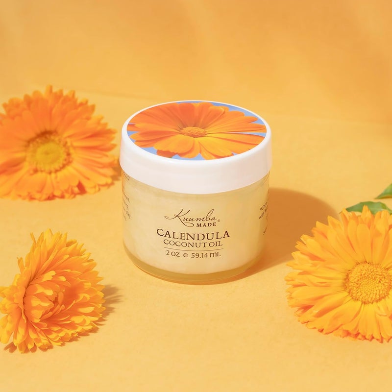 Kuumba Made Calendula Coconut Oil - 2 oz Moisturizing Oil for Skin and Hair - Image 2